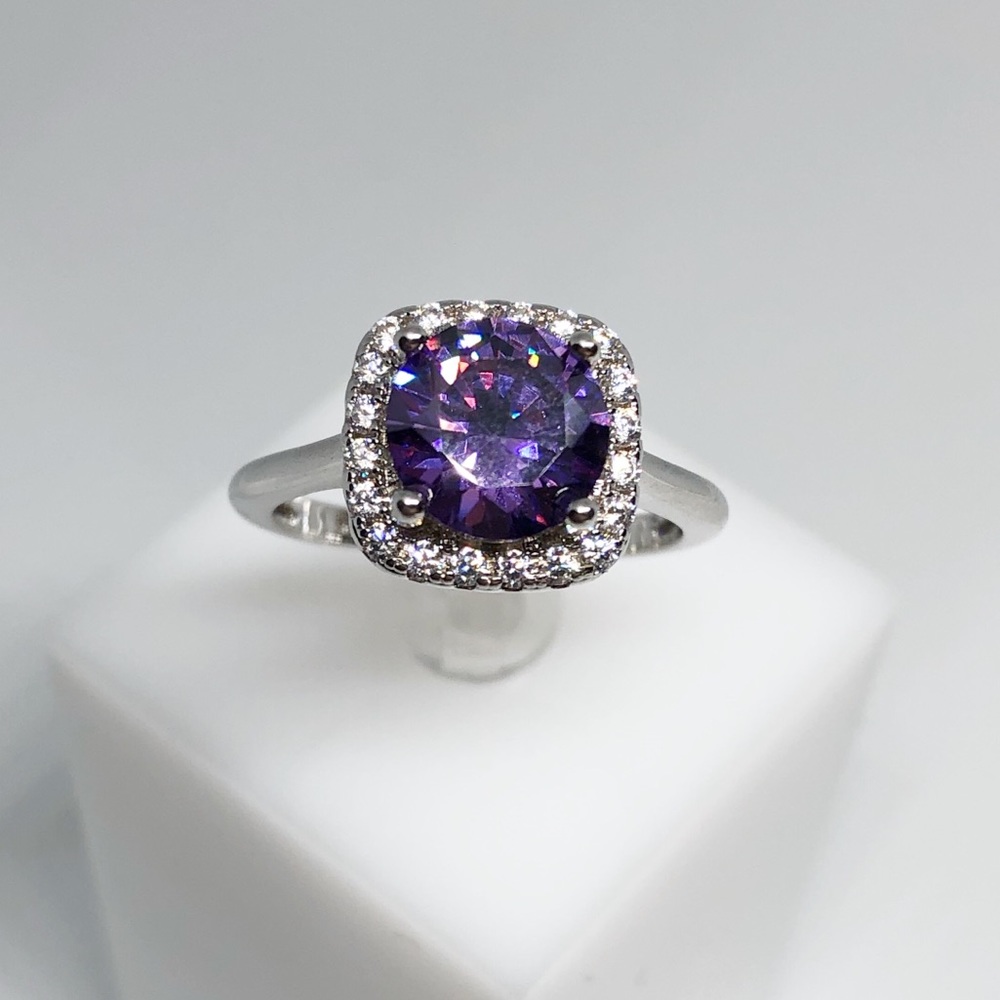 Sterling silver Amethyst  ring - Picture 8 of 8